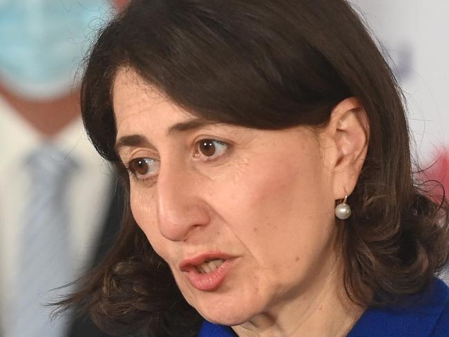 SYDNEY, AUSTRALIA - NewsWire Photos SEPTEMBER 29, 2021: Premier Gladys Berejiklian gives her daily covid-19 update in Sydney.Picture: NCA NewsWire / Jeremy Piper