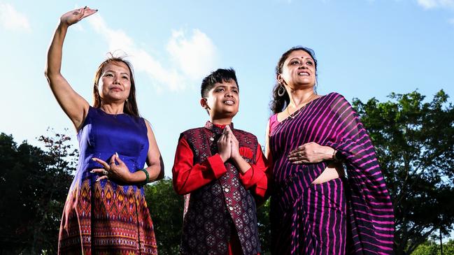 CARMA set to host the 19th annual festival this Saturday at Fogarty Park. Rampai Harrison will be performing traditional Thai dancing, while Aryan Jain, 12, and Shweta Goyal will showcase their Indian cultural heritage at the Carma Festival. Picture: Brendan Radke