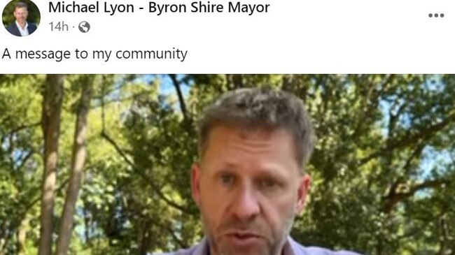 Byron Shire Mayor Michael Lyon has addressed DV allegations against him in a new video. Picture: Facebook.