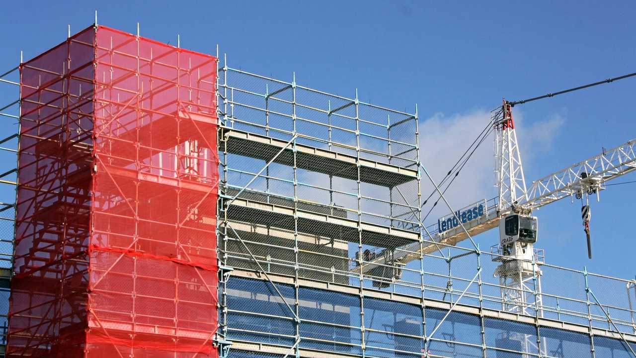 Work is well under way on the Sunshine Plaza shopping centre expansion at Maroochydore. Picture: Erle Levey