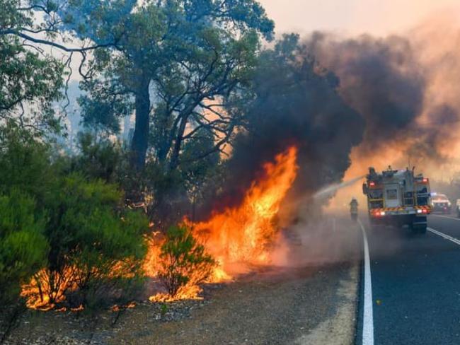 Firefighters have been working tirelessly while battling the Perth Hills bushfire. Picture: Supplied by DFES via Incident Photographer Morten Boe via NCA NewsWire