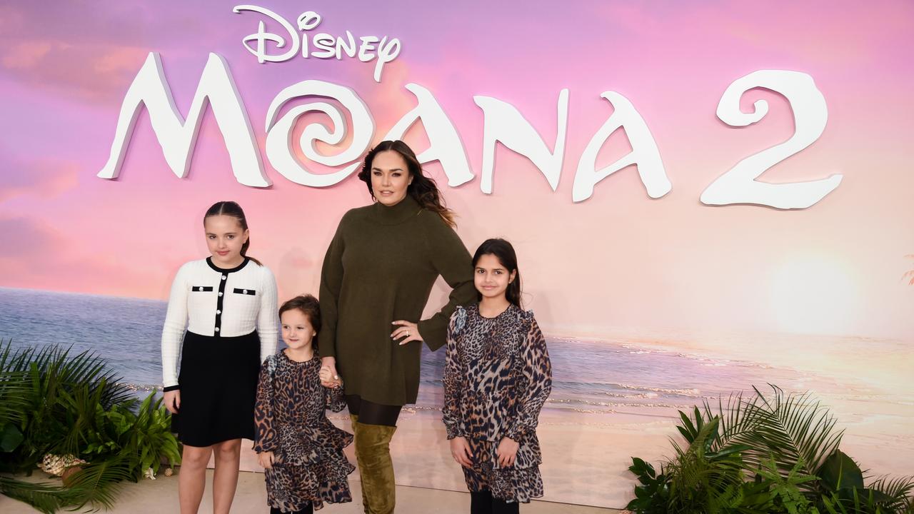 Sophia Rutland, Serena Rutland, Tamara Ecclestone and guest attend the Moana 2 UK premiere. Picture: Getty Images