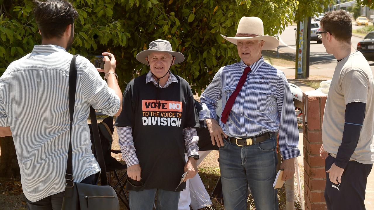 Bob Katter says he was involved in a fiery confrontation with government officials while voting in the Voice referendum. Picture: Evan Morgan