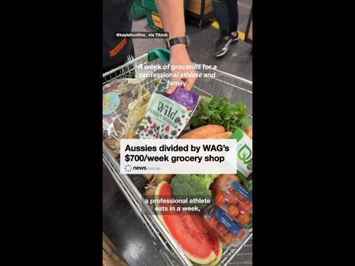 Aussies divided by WAG’s $700-week grocery shop