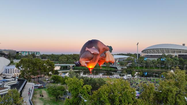 Skywhales over Elder Park / Adelaide Festival.