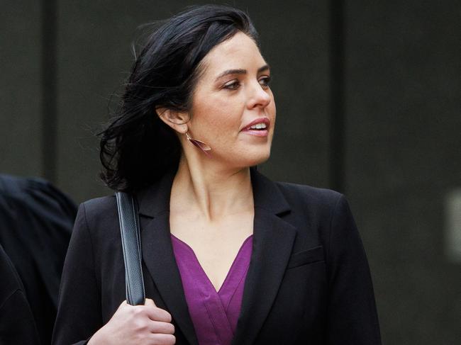 Moira Deeming arrives at the Melbourne federal court as her defamation battle continues against Victoria Liberal leader John Pesutto. Picture: NewsWire/Aaron Francis