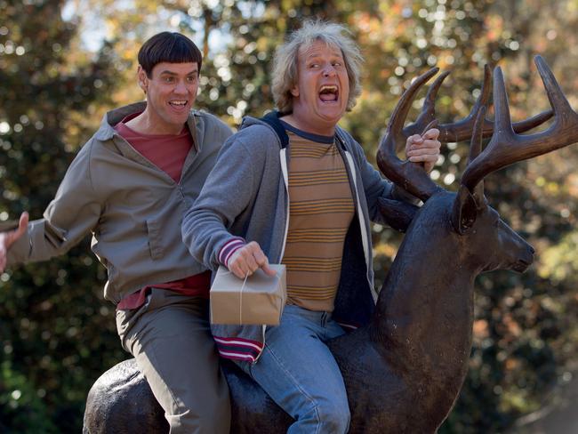 Jim Carrey, with Jeff Daniels, is probably best known for his role in Dumb and Dumber. Picture: Supplied