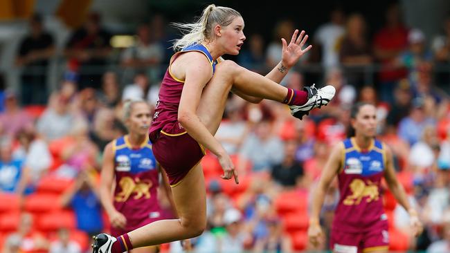 Tayla Harris has requested a trade from Brisbane, wanting to play in Victoria. Picture: Getty