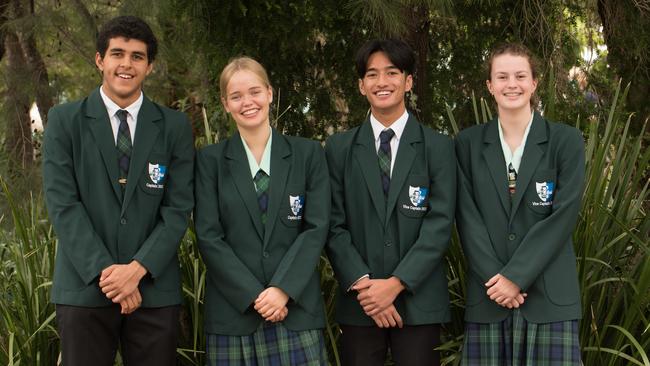 Craigslea State High School Captains Armaan Merchant and Aretha Wedge, Vice School Captains Covey Reyes and Jordan Greene. Photo – contributed.