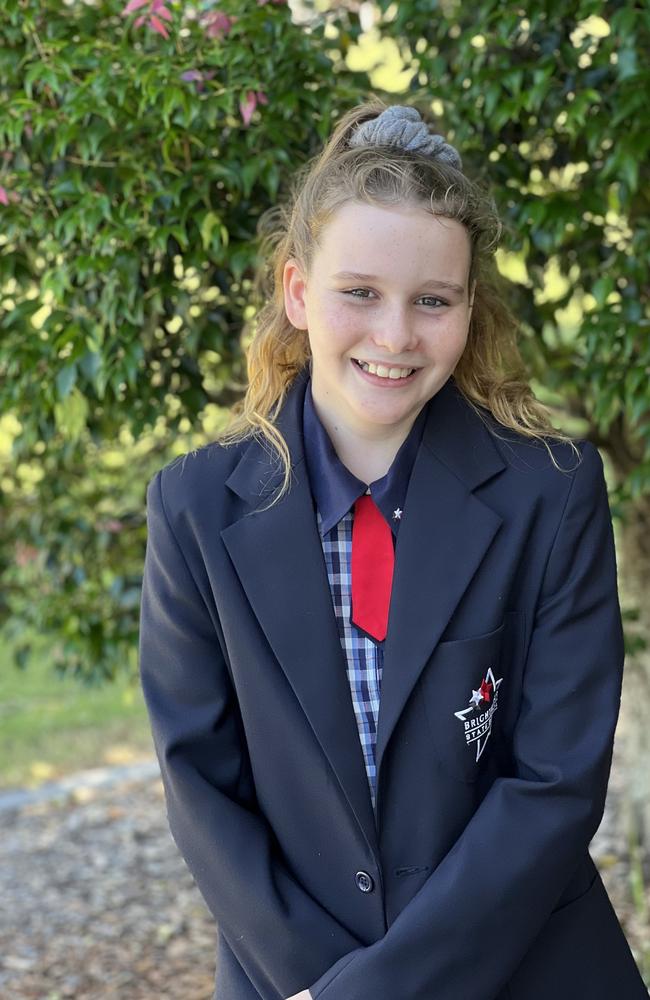 Brightwater State School captain Edelinn Neven