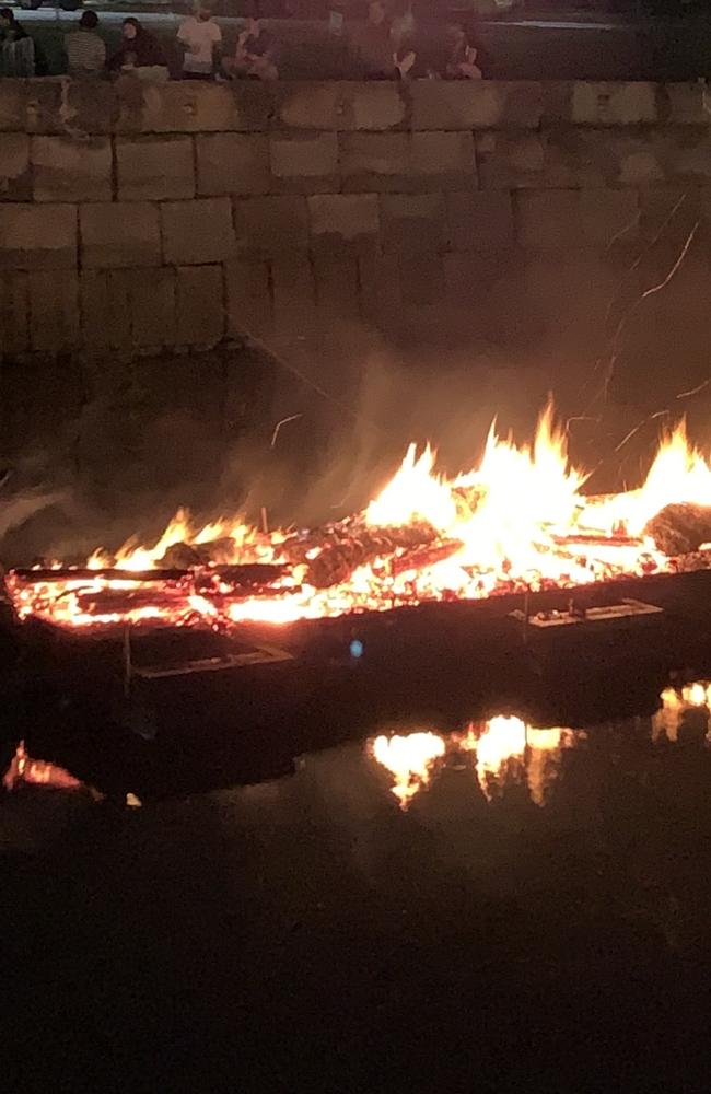 The traditional boat burning is an annual event. Picture: Supplied