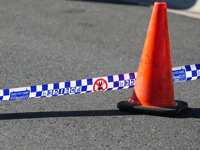 SYDNEY, AUSTRALIA - Newswire Photos - MAY 23 2023: A  general stock view of Police tape on a crime scene in Sydney NSW.  Picture : NCA Newswire / Gaye Gerard