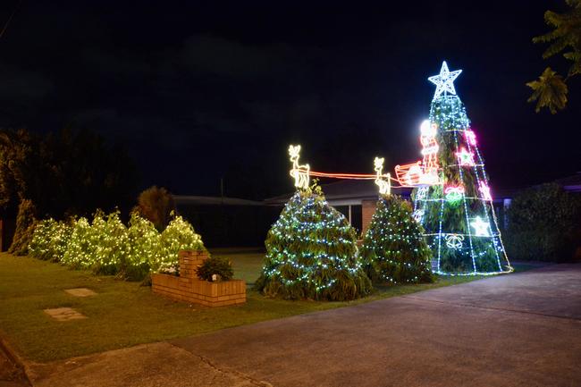 Christmas lights in Nebo Road in West Mackay. Picture: Rae Wilson
