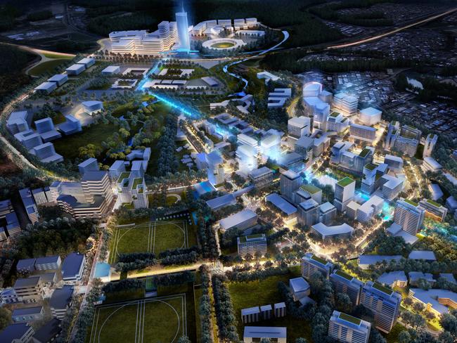 An artist's impression of Greater Springfield, which will house 115,000 people by 2036.