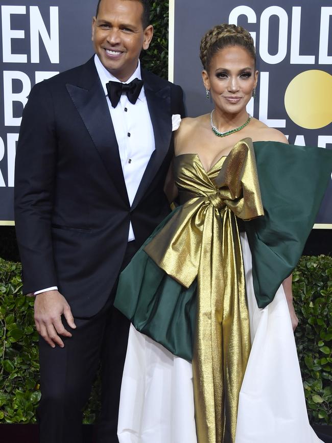 Everyone who was anyone was at the 2020 Globes, including Jennifer Lopez and her ex-fiance, Alex Rodriguez. Picture: Frazer Harrison/Getty Images