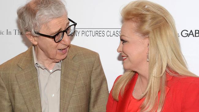 Writer/Director Woody Allen, left, and Jacki Weaver arrive at the premiere of 