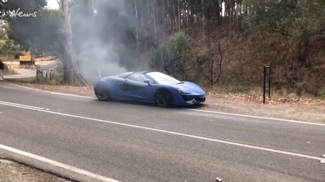 Luxury supercar goes up in smoke