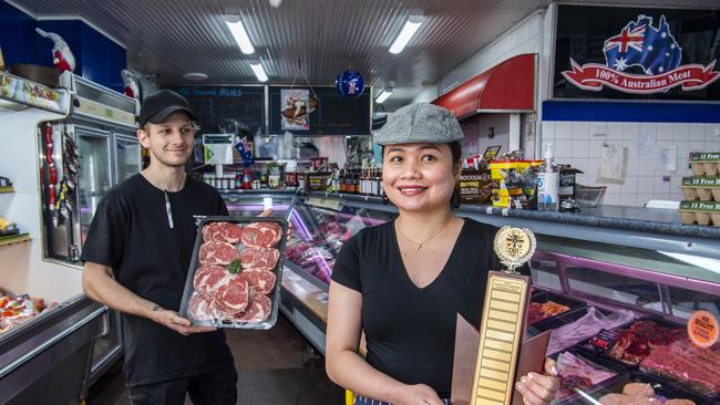 Lachlan Jericho and Vanessa Nolan have success in the Butcher and Chef Challenge.