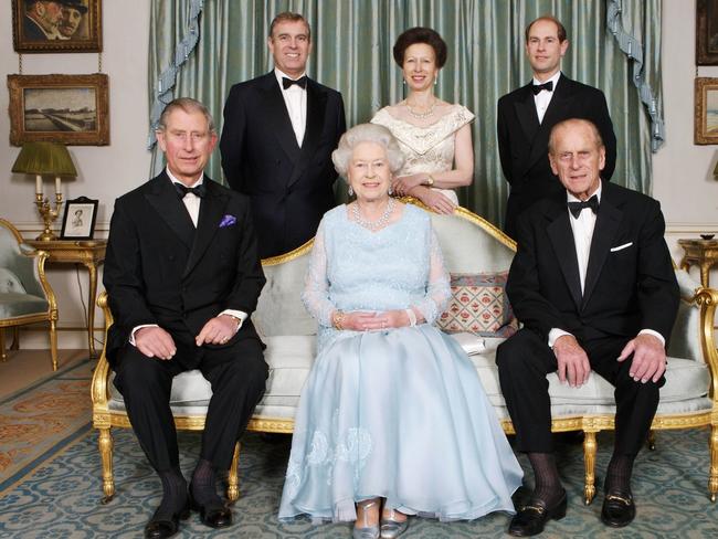 The Royal Family in 2007 (from left): Prince Charles, Queen Elizabeth II and Prince Philip, (back) Prince Andrew, Princess Anne and Prince Edward