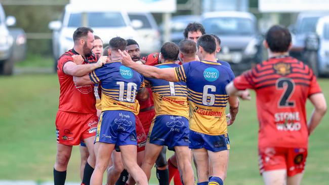 Byron Bay and Mullumbimby went head to head in a round six derby. Picture: DC Sports Photography