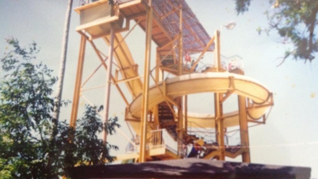 This photo taken by owners the Hehir family of the big water slide at the time it was called Whitsunday Water slide on Harbour Rd. Photo: Contributed