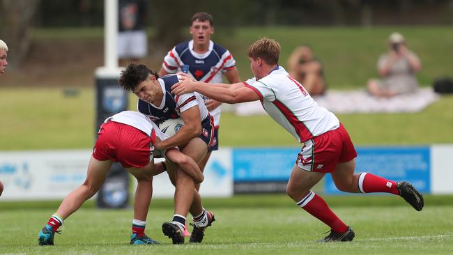 Samuel Tracey in action for the Central Coast Roosters against the Monaro Colts in round one of the Andrew Johns Cup. Picture: Sue Graham