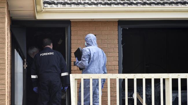 The deadly fire gutted the family home. Picture: Andrew Henshaw