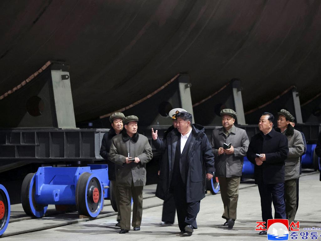 North Korea is estimated to have between 64 and 86 submarines. Picture: KCNA VIA KNS/AFP