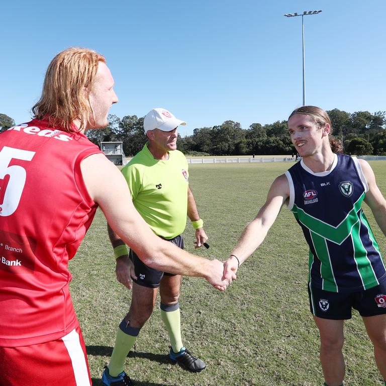 Action from the AFLQ Schools of Excellence competition. Picture: AFLQ