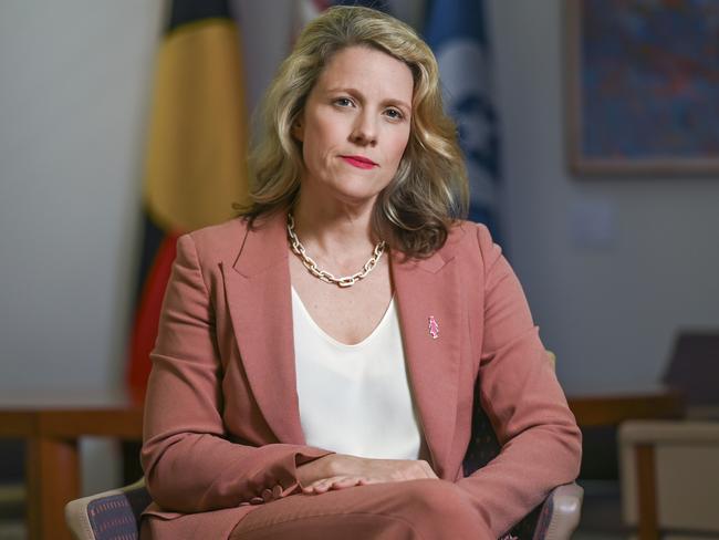 ** WARNING DO NOT USE.  HERALD SUN EXCLUSIVE  FOR FRIDAY 15/12/2023 ** CANBERRA, AUSTRALIA. DECEMBER 10, 2023: Minister for Home Affairs of Australia, Clare O'Neil in her office at Parliament House in Canberra. Picture: Martin Ollman