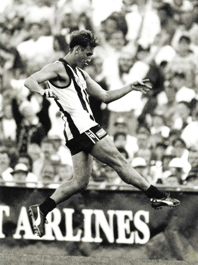 Daicos kicks eight against Geelong in 1993.