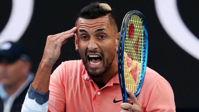 Nick Kyrgios is known for his on-court tantrums. Picture: Mark Stewart