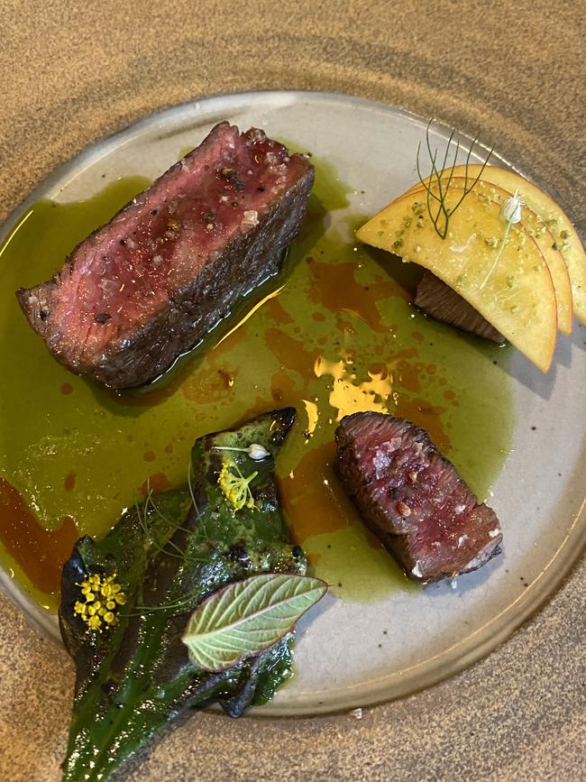 This plate of wagyu is forever embedded into my brain – Restaurant Botanic. Picture: Neely Karimi