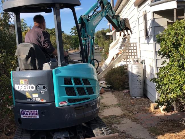 The Taylor brothers ripped apart a family home amid a feud about the estate. Photo: Supplied