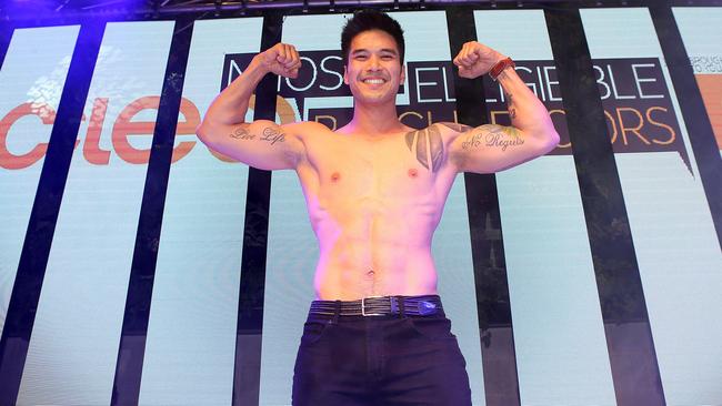 Check out those guns: Cleo Bachelor Of The Year winner Thien Nguyen. Picture: Julie Kiriacoudis