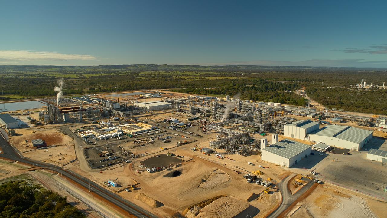 Albemarle's lithium refinery near Bunbury in Western Australia.