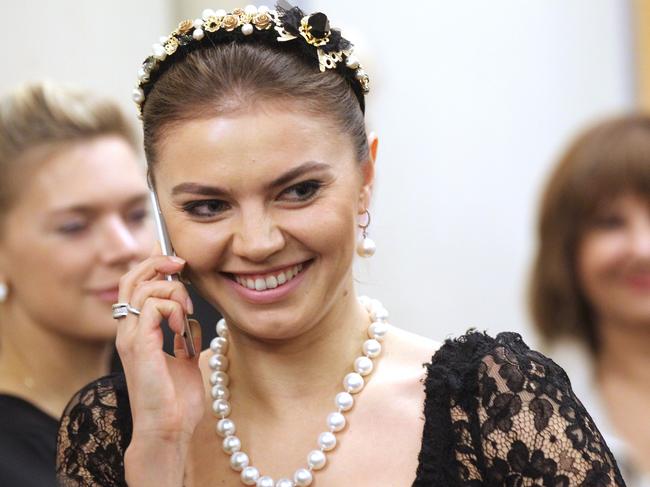 Ms Kabaeva at a reception at the Bocharov Ruchey state residence in 2014.