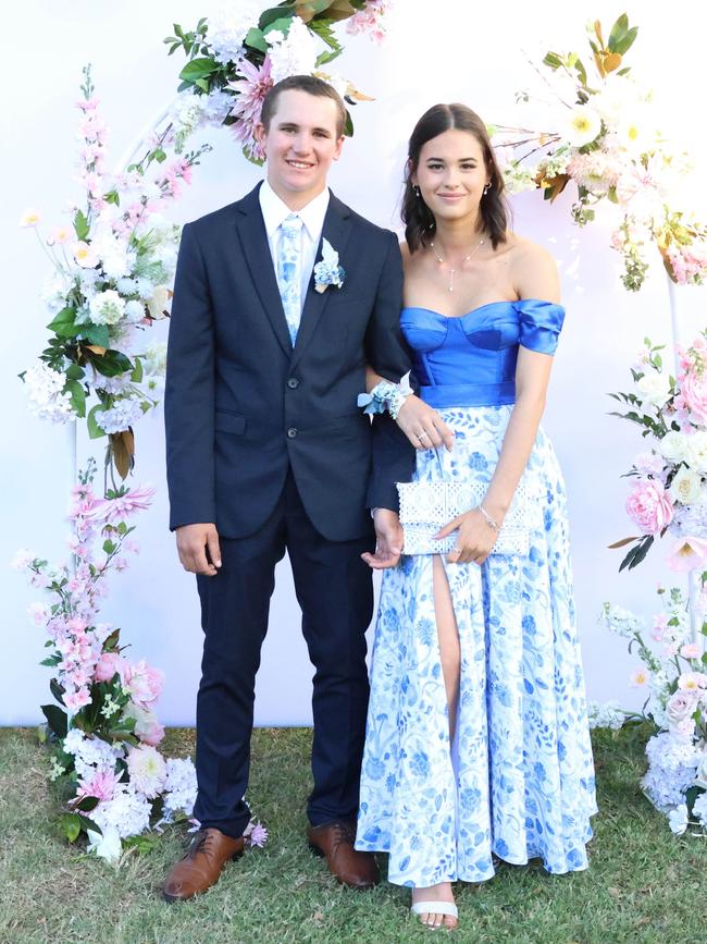 Cassidy with formal partner at the 2024 St Ursula's College formal.