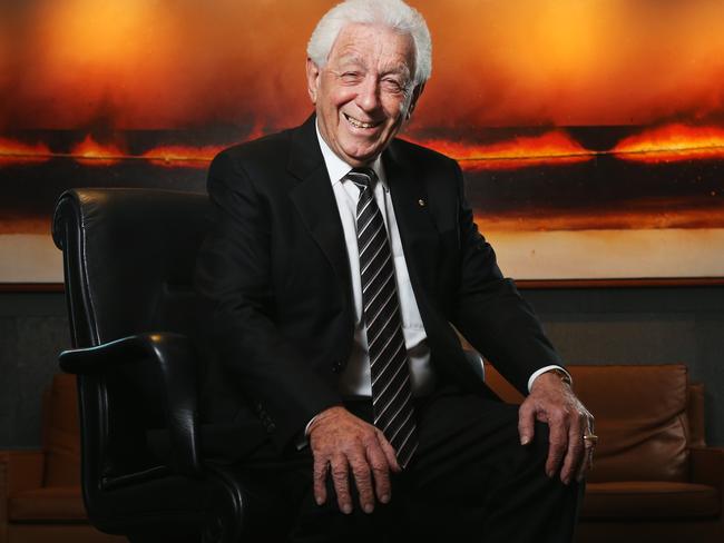 Co-founder of the Westfield Group, Frank Lowy portrait shot ahead of Asian Cup final. Pictured at his offices in Castlreagh Street, Sydney.