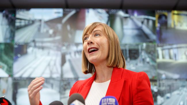 Transport Minister Jo Haylen said she took multiple trips up and down the new line on Monday. Picture: NewsWire / Max Mason-Hubers