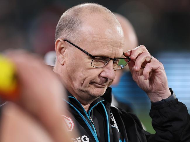 Ken Hinkley has a decision to make. (Photo by James Elsby/AFL Photos via Getty Images)