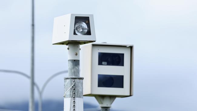 A combined speed and red light camera, operated by the Queensland Department of Transport and Main Roads. Picture: Brendan Radke