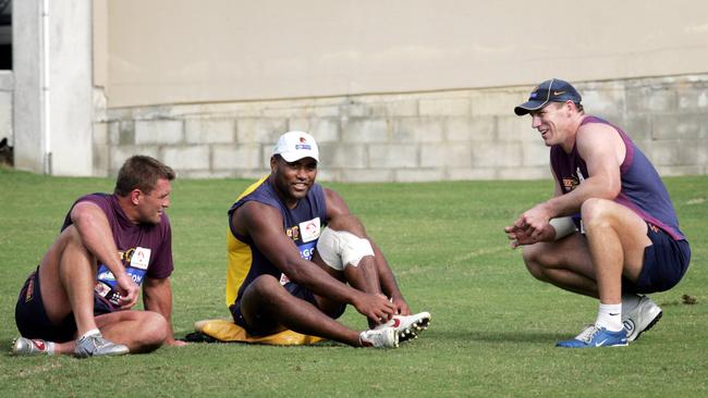 Lockyer likened the trio to Broncos legends Shane Webcke, Petero Civoniceva and Brad Thorn. Pic: DavidKapernick