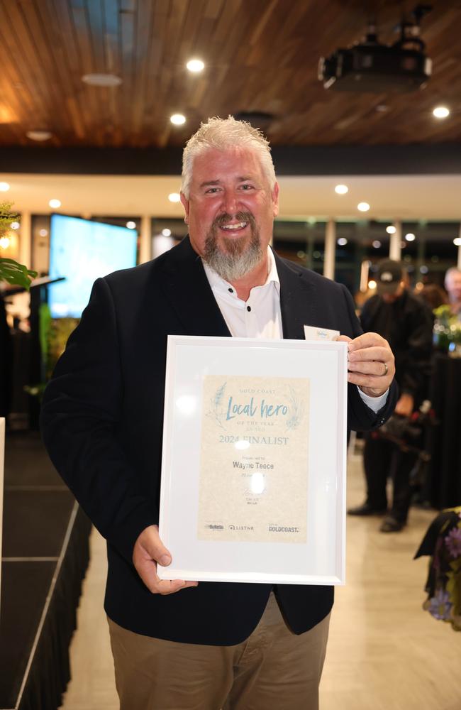 Wayne Teece at the Gold Coast Australian of the Year Awards 2024 at Skypoint Q1 for Gold Coast at Large. Picture, Portia Large.