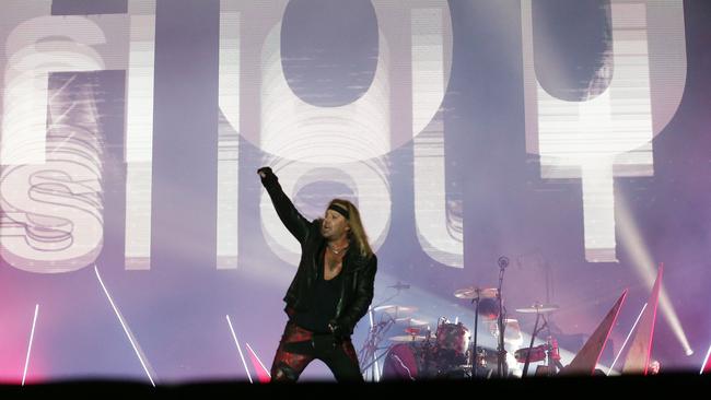 Mötley Crüe performing at Suncorp Stadium. Photo: Stephen Archer.