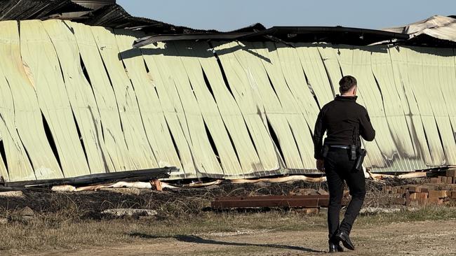 Authorities are treating the fire as suspicious. Photo: Ryan Bourke.