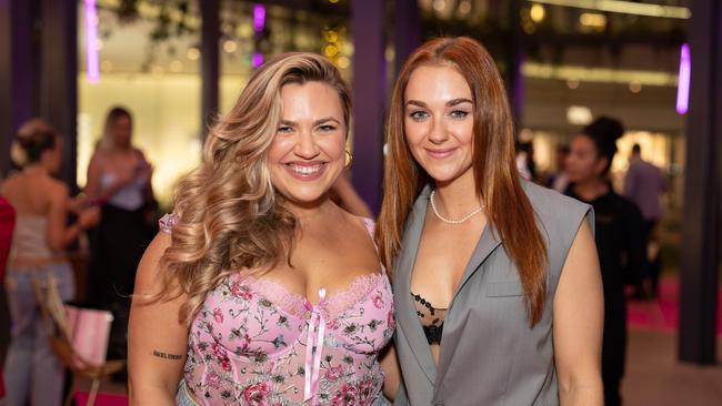 Emily McMillan and Ashleigh Donald at the Victoria's Secret Queensland Flagship Store Opening at Pacific Fair. Photo: Celeste Humphrey