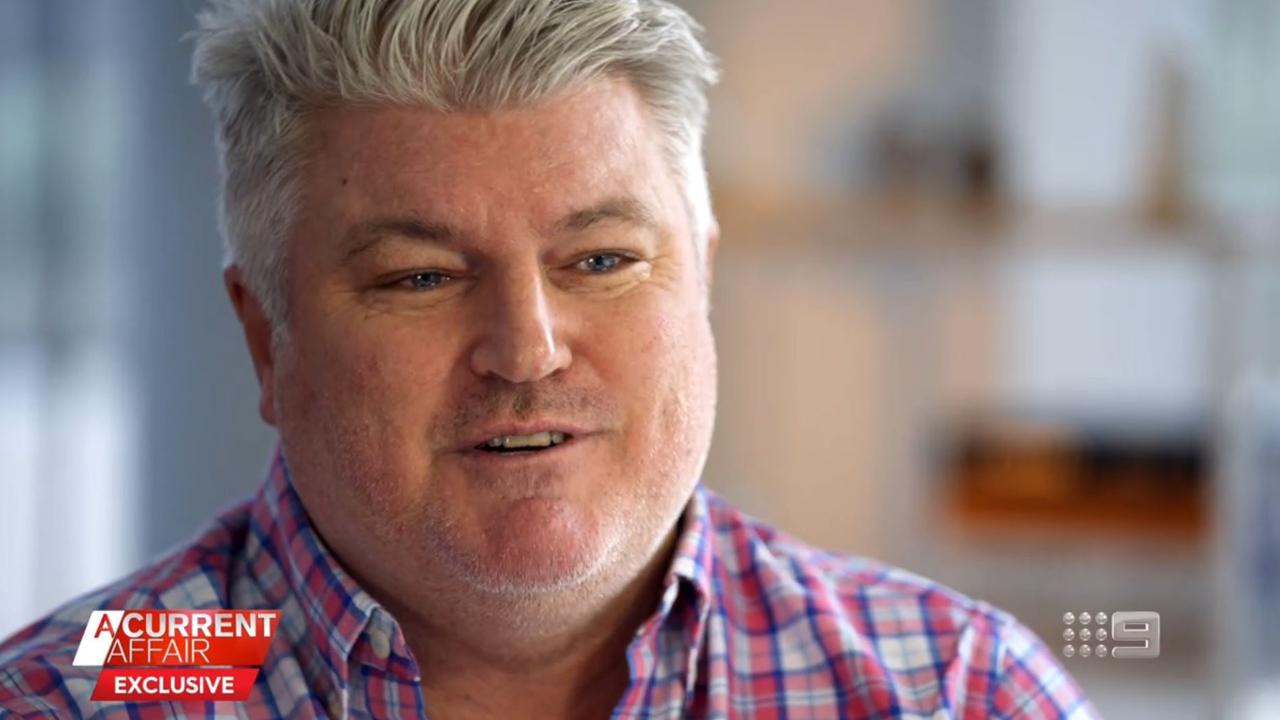 A Current Affair’s interview with Stuart MacGill. Picture: Channel 9
