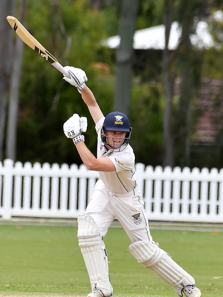 Valley batsman Jack Beath Sci-Fleet Motors club cricket competition between Valley and Norths Saturday October 1, 2022. Picture, John Gass