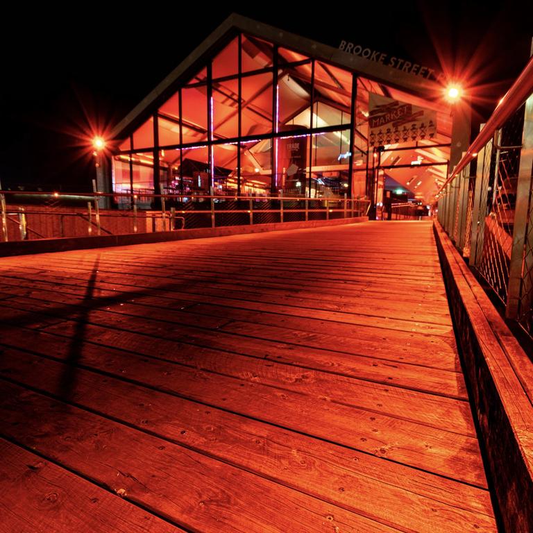 12. Brooke St Pier. Dark Mofo 2019 Paint the Town Red photo competition. Picture: ASH HILL